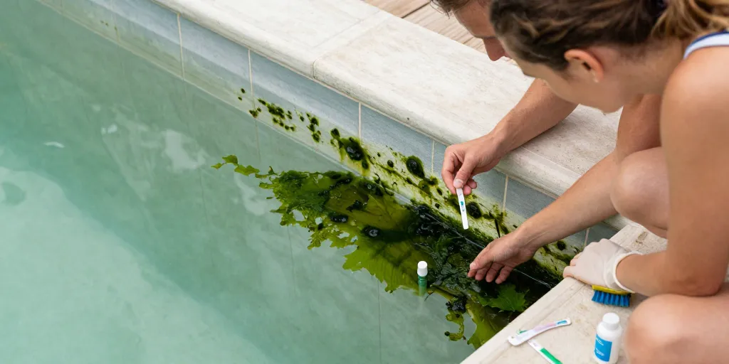 wie sehen algen im pool aus
